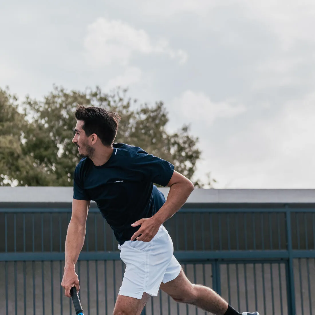 T-shirt tennis manches courtes homme - Artengo DRY Gaël Monfils
