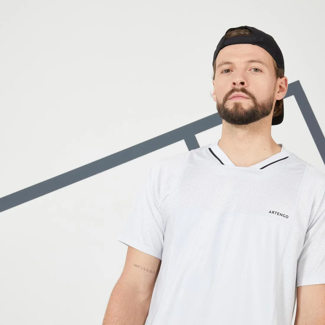 T-shirt tennis manches courtes Homme - ARTENGO DRYVN