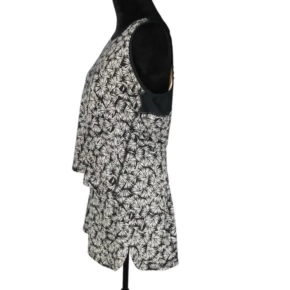 Tail Tennis Skirt Set Black White Print Tank Top Skirt Skort Pickleball Outfit