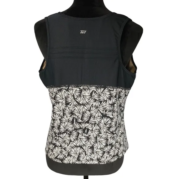 Tail Tennis Skirt Set Black White Print Tank Top Skirt Skort Pickleball Outfit