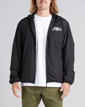 THE MAD HUEYS BONES AHOY ZIP THROUGH SPRAY JACKET BLACK