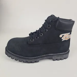 Timberland 6 In Premium Boots Little Kids Black Nubuck Outdoors SZ 12
