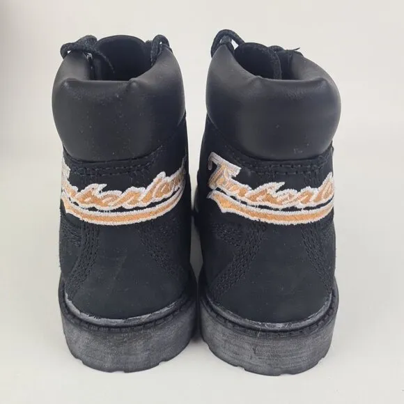 Timberland 6 In Premium Boots Little Kids Black Nubuck Outdoors SZ 12