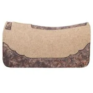 TK36028-5062-31x32-PatinRos Saddle Pad Wool Blend Felt Leather Edges