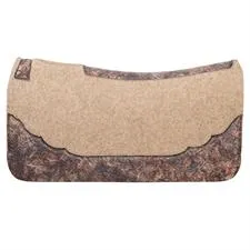 TK36028-5062-31x32-PatinRos Saddle Pad Wool Blend Felt Leather Edges