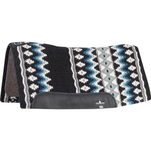 TKCR/BTFP-32x34-BlkSeaFm Saddle Pad Blanket Top 3/4" Felt Bottom