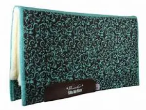 TKCXHDSCR-33x38-Teal Saddle Pad SMX AirRide Print