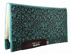 TKCXHDSCR-33x38-Teal Saddle Pad SMX AirRide Print
