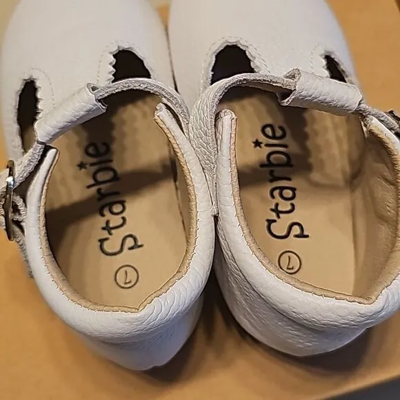 Toddler size 7 Starbie hard sole shoes