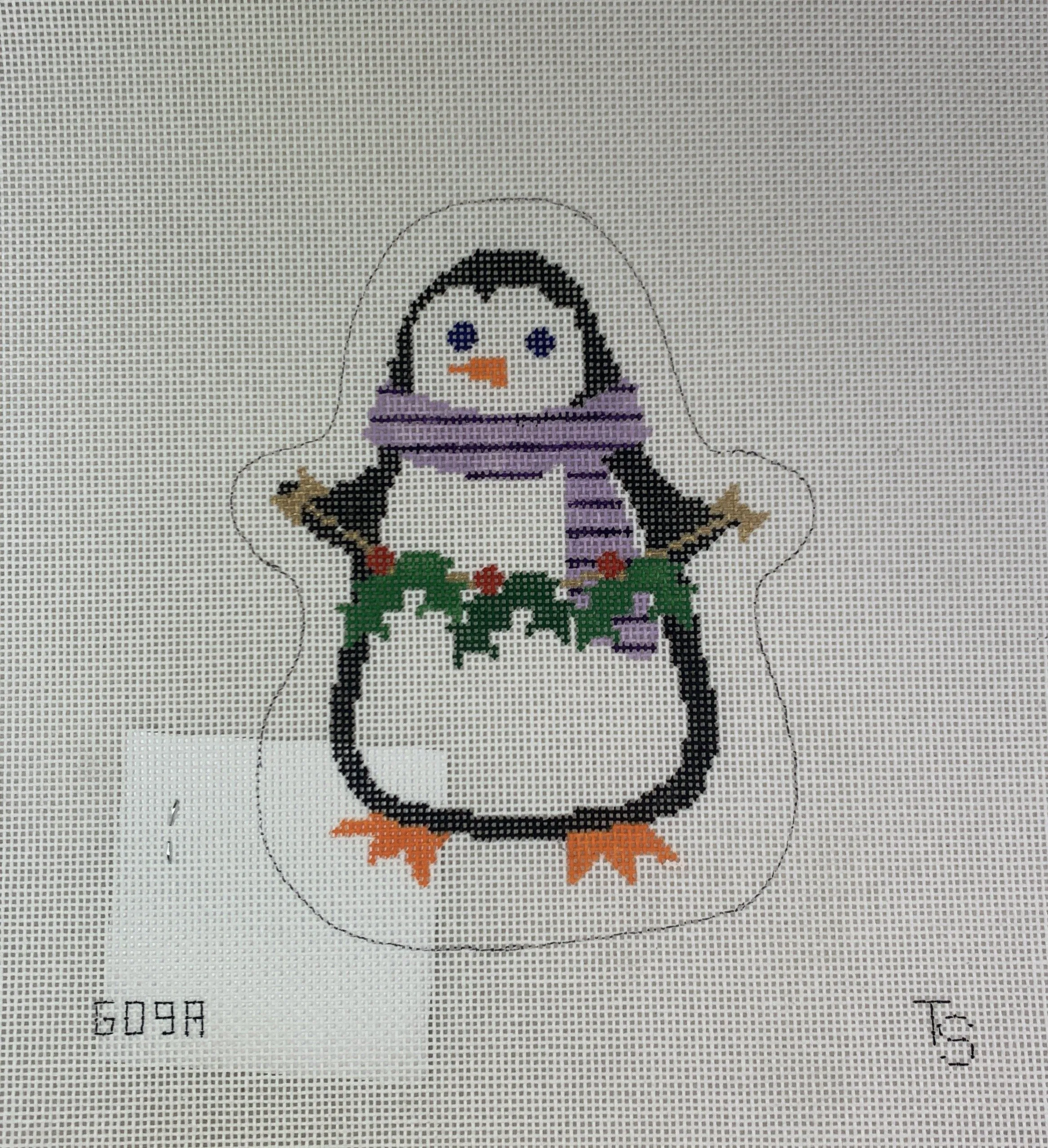 Two Sisters Needlepoint G02A Penguin Trees