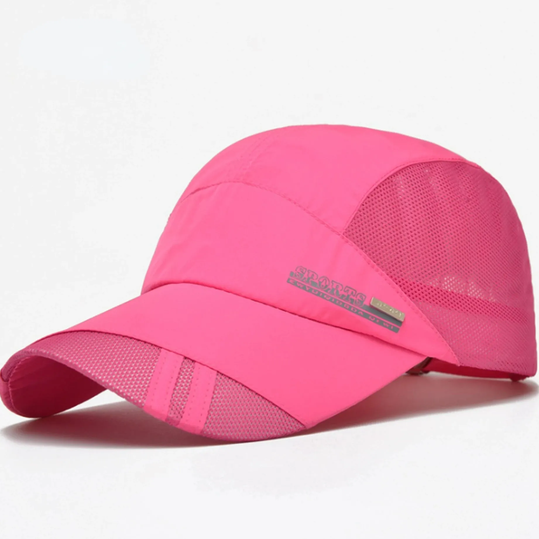 Unisex Mesh Brim Tennis Cap Quick Dry Adjustable Baseball Hat Summer UV Protection Outdoor Cap Sports Hats