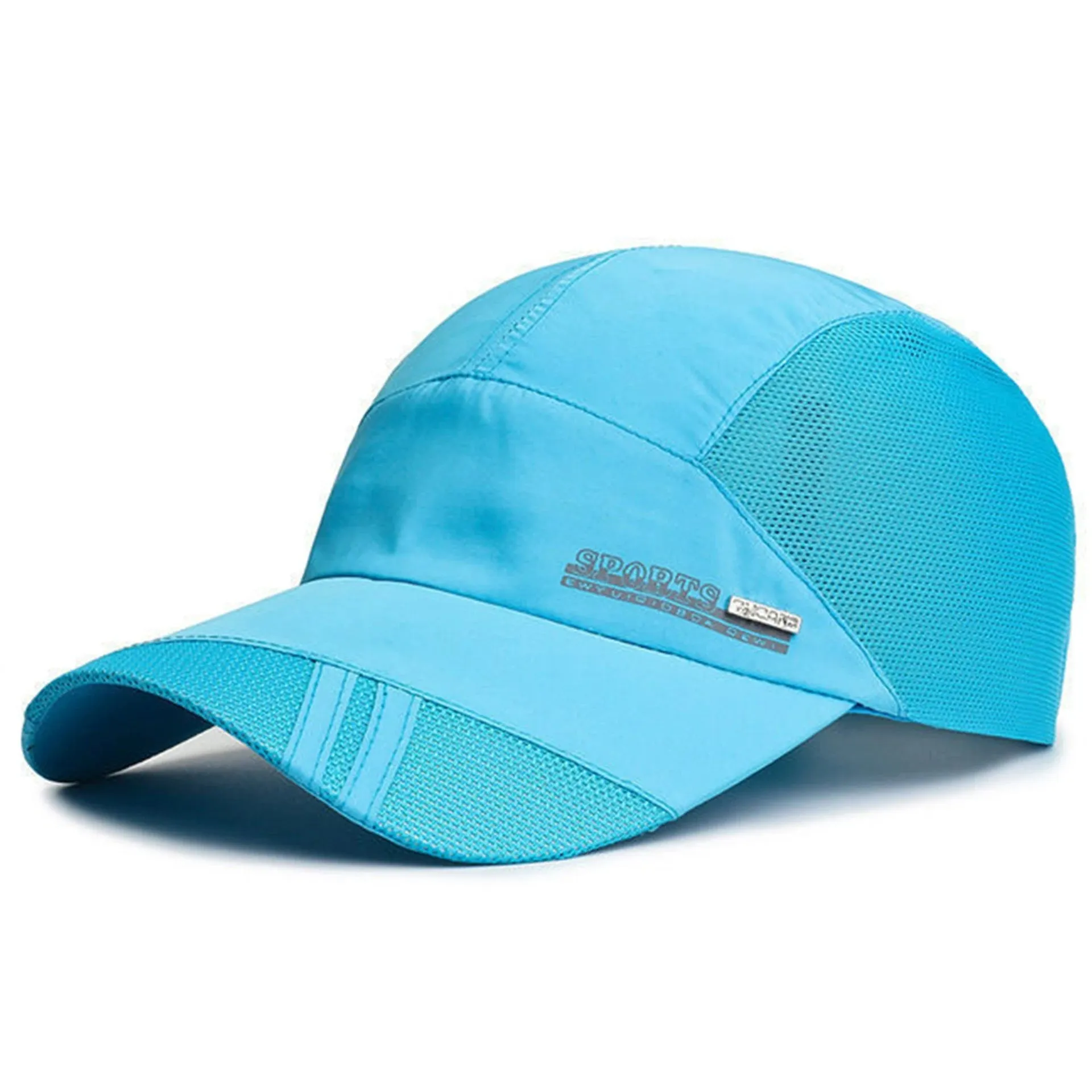 Unisex Mesh Brim Tennis Cap Quick Dry Adjustable Baseball Hat Summer UV Protection Outdoor Cap Sports Hats