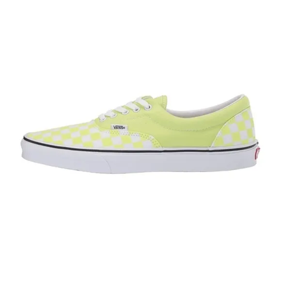 Vans Era Checkerboard Sharp Green, True White Checkerboard Shoes VN0A4BV4VXK
