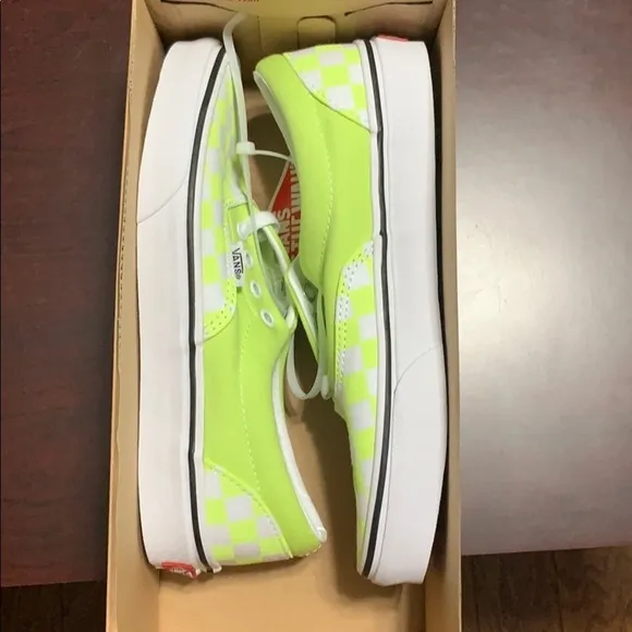 Vans Era Checkerboard Sharp Green, True White Checkerboard Shoes VN0A4BV4VXK