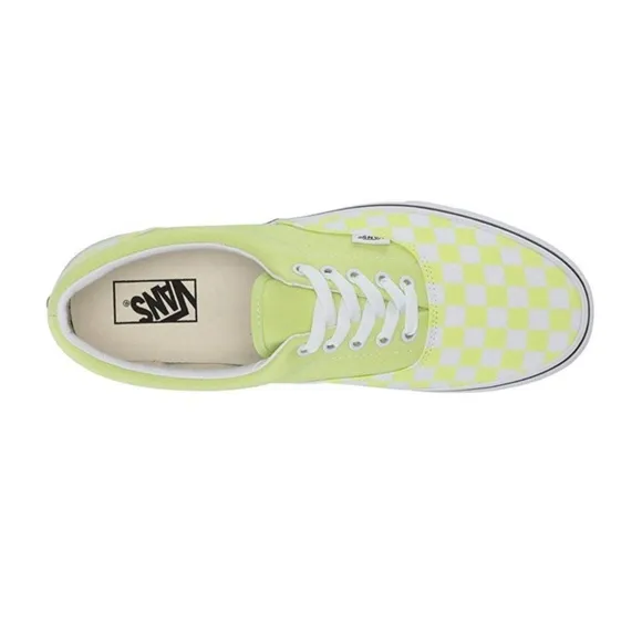 Vans Era Checkerboard Sharp Green, True White Checkerboard Shoes VN0A4BV4VXK