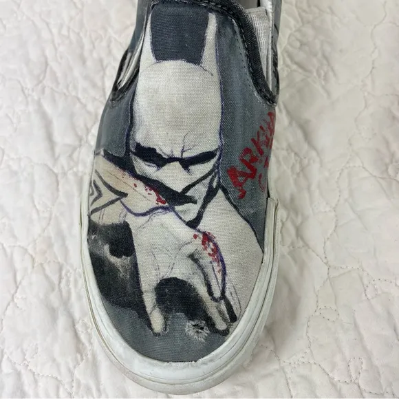 🔥Vans Hand Painted Batman &amp; Joker Custom Made Collectible Unisex Slip On Shoes