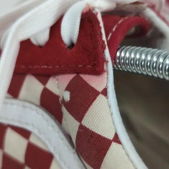 Vans Red Classic / Checkerboard Old Skool Sneakers, Men's 13