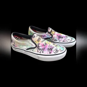 Vans Shroom Doom Slip On Skate Shoes Men's Size 7 Women's Size 8.5 Retro EUC