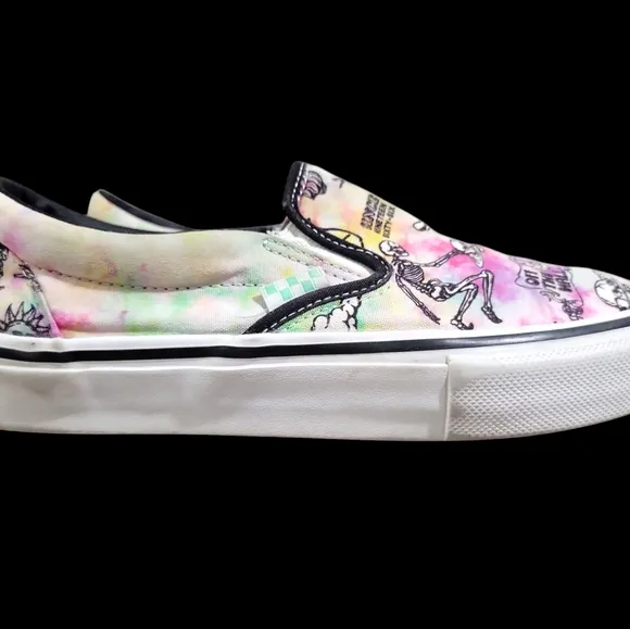 Vans Shroom Doom Slip On Skate Shoes Men's Size 7 Women's Size 8.5 Retro EUC