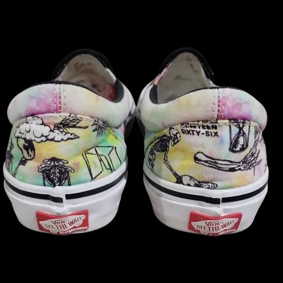 Vans Shroom Doom Slip On Skate Shoes Men's Size 7 Women's Size 8.5 Retro EUC