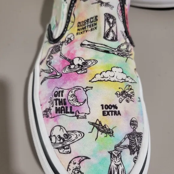 Vans Shroom Doom Slip On Skate Shoes Men's Size 7 Women's Size 8.5 Retro EUC