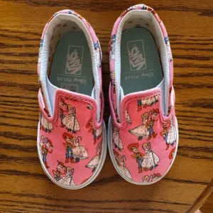 Vans Toy Story Kids Pink Slip-On Shoes - Woody and BoPeep