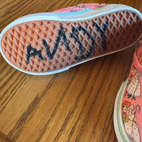 Vans Toy Story Kids Pink Slip-On Shoes - Woody and BoPeep