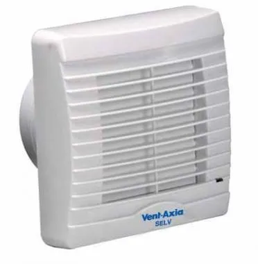 Vent-Axia 258410 VA100SVXT12 100mm IPX7 Rated Extractor Fan with Overrun Timer, Thermoelectric Shutter & Indicator Light