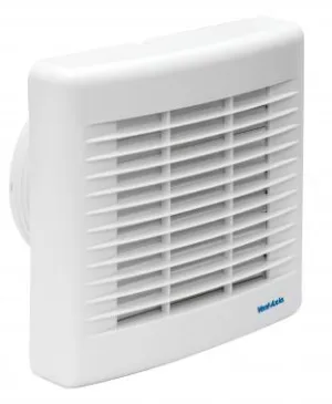 Vent-Axia 436527 BAS150T 150mm Basic Unshuttered Axial Fan with Adjustable Overrun Timer