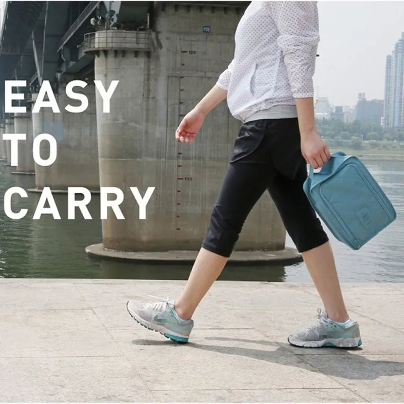 Waterproof Colorful Nylon Travel Shoes Storage Bag with Zipper