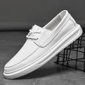 White Leather Shoes Men