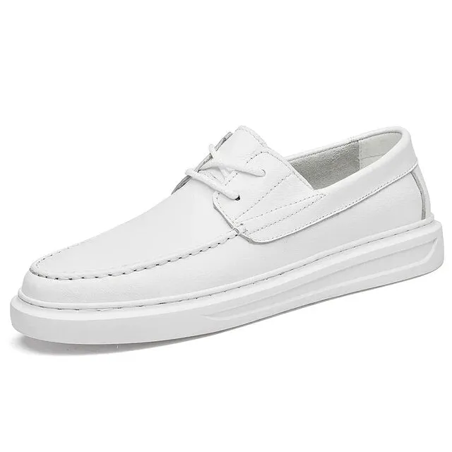 White Leather Shoes Men