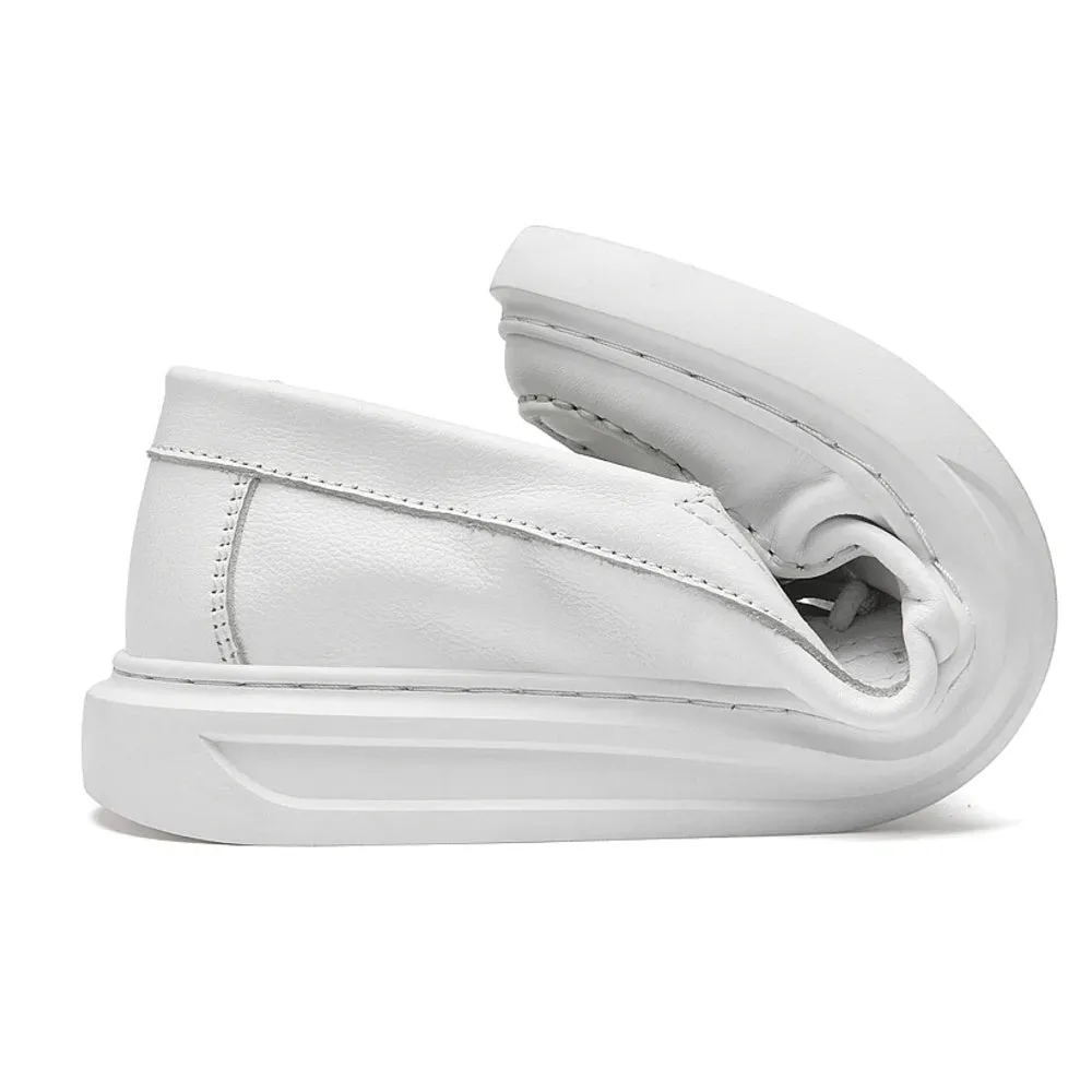 White Leather Shoes Men