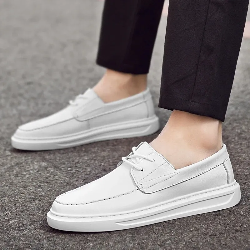 White Leather Shoes Men