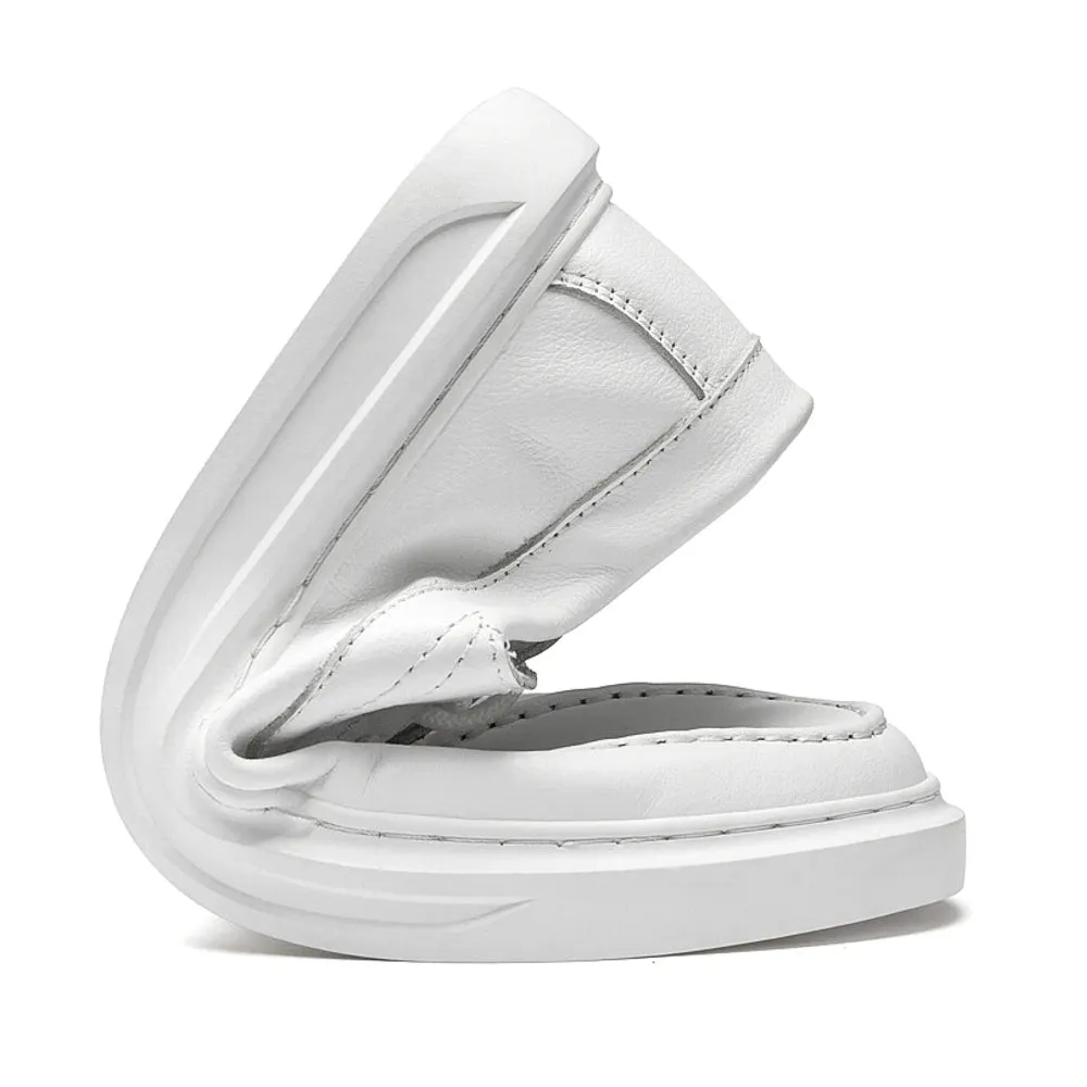 White Leather Shoes Men