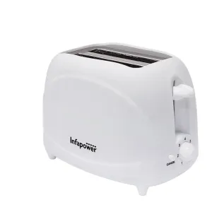 White Toaster Cool Touch 700w 2 Slice Variable Browning Defrost