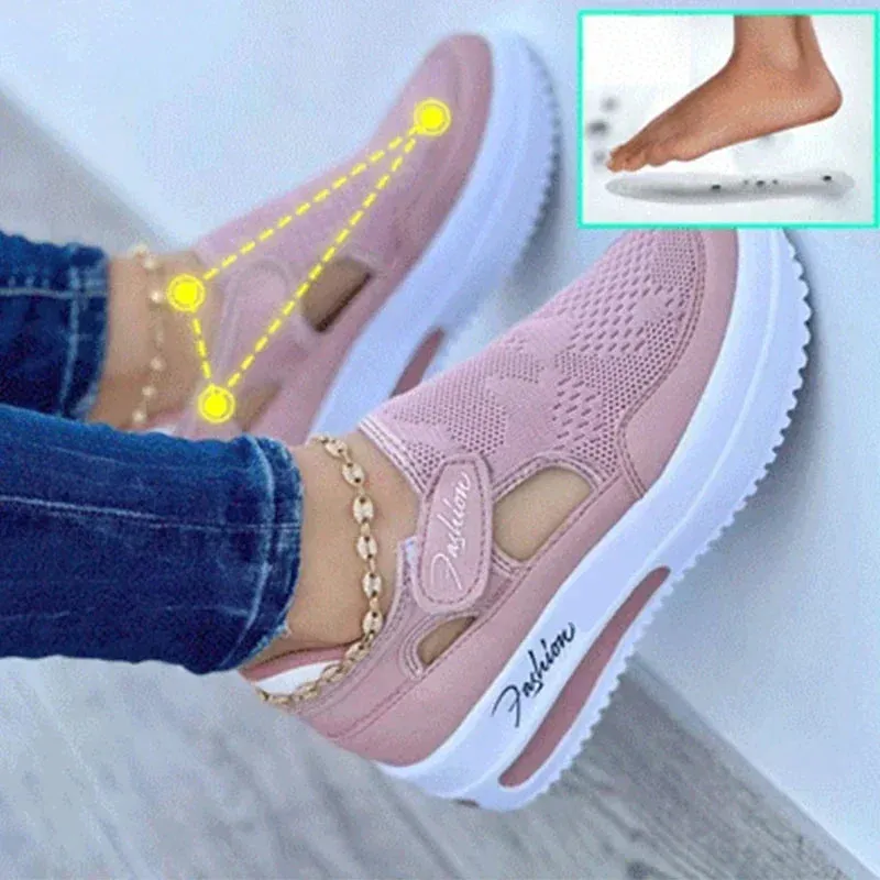 Women Sneakers High Quality Tennis Female Canvas Casual Shoes Ladies Platform Hollow Out Sport Shoes