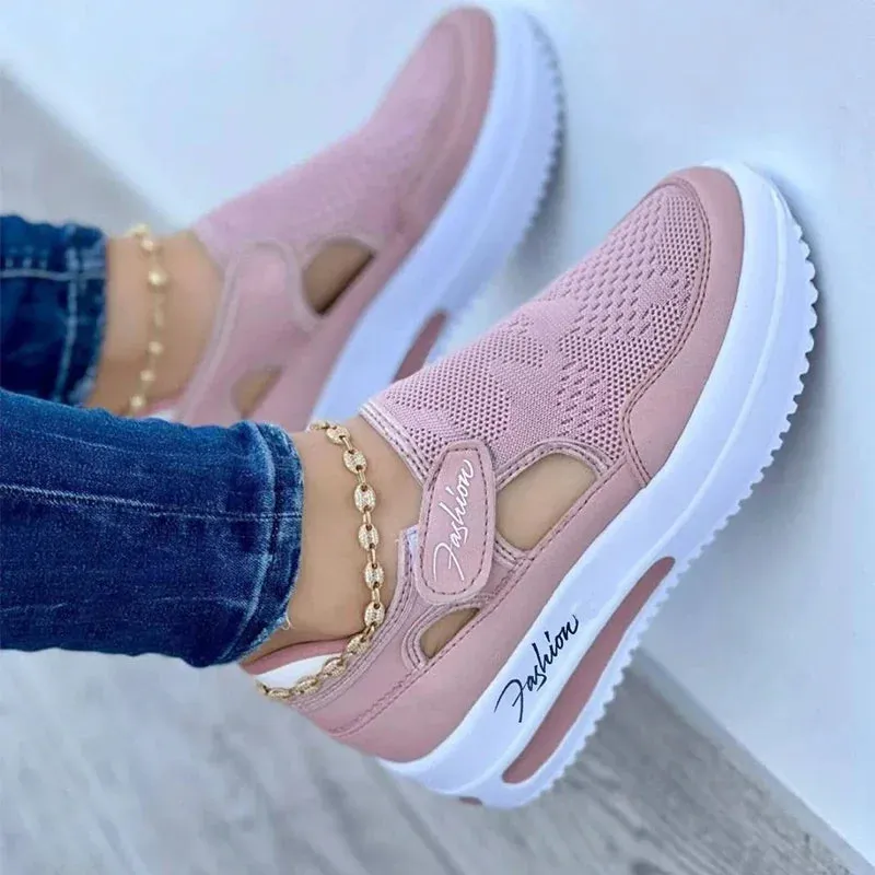 Women Sneakers High Quality Tennis Female Canvas Casual Shoes Ladies Platform Hollow Out Sport Shoes