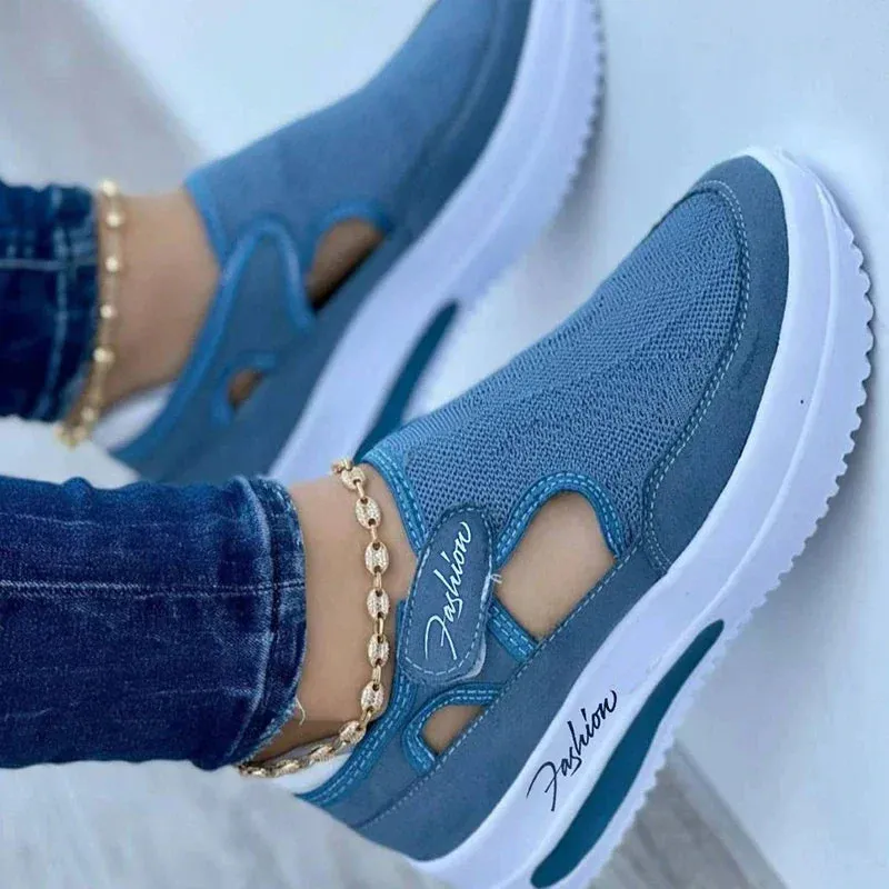 Women Sneakers High Quality Tennis Female Canvas Casual Shoes Ladies Platform Hollow Out Sport Shoes