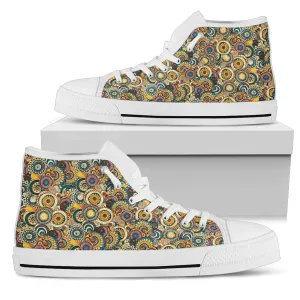 Womens Fractal Mandala High Top.