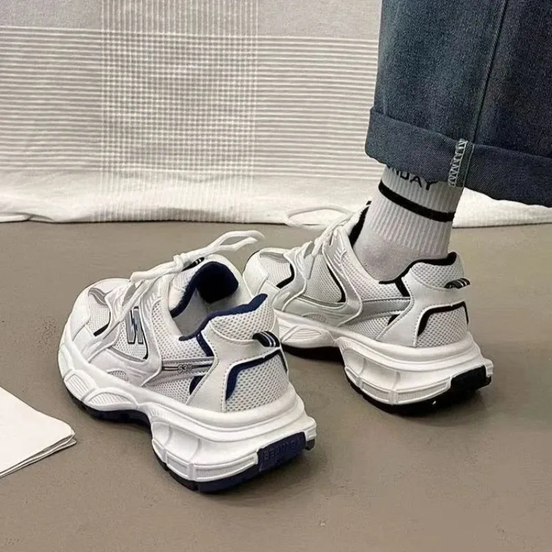 Women's Luxury Outdoor Thick Sole Sneakers Fashion Casual Chunky Shoes Women's Mesh Breathable Tennis Vulcanized