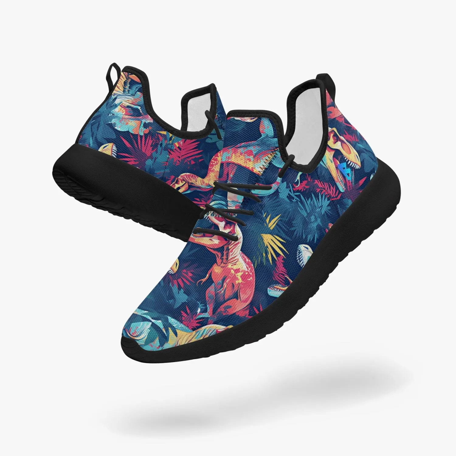 Zombie T-Rex! Classic Mesh Knit Sneakers
