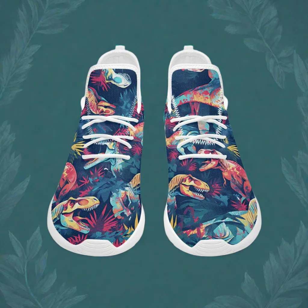 Zombie T-Rex! Classic Mesh Knit Sneakers